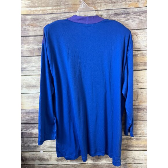 Fashion Formulas 3 Piece Outfit Jacket Shirt Skirt Set 2X Blue Purple Gold Studs - Picture 6 of 10